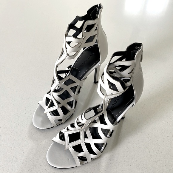 Sandales Tongs Kendall And Kylie - Blanc/ Vert - Zip Latéral - Semelle Plateforme - Taille 42.5 EU